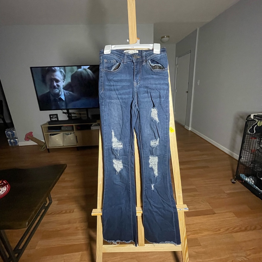 YMI High Rise Dark Blue Distressed Jeans